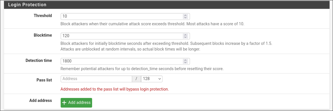Login protections